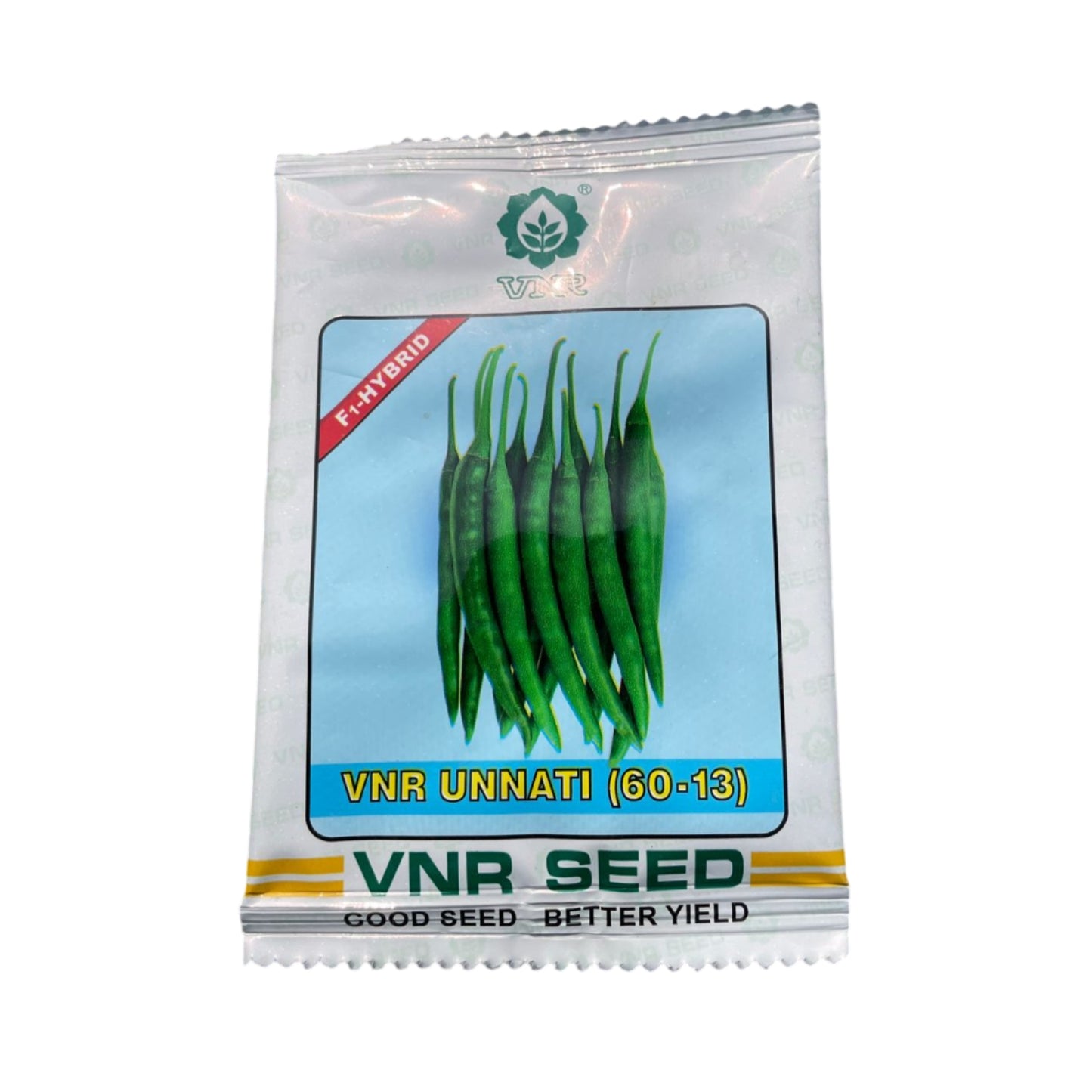 VNR F1 Hybrid Unnati (60-13) Chilli Seeds, Uniform Dark Green, High Pungency