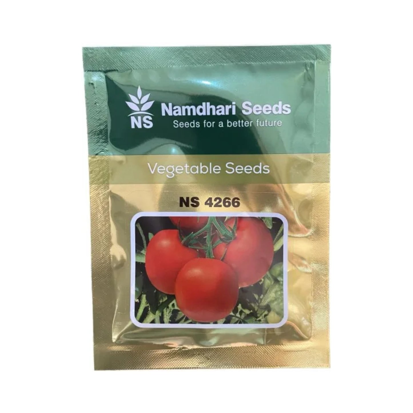 Namdhari Tomato NS 4266 Seeds, Flat Round, Strong Plant Vigor, Good Fruit Firmness