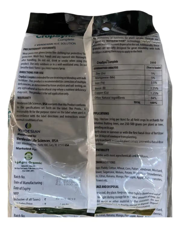 Verdesian CropSync Complete Micronutrient Fertilizer, Innovative Micronutrient Fertilizer For Sustainable Agriculture