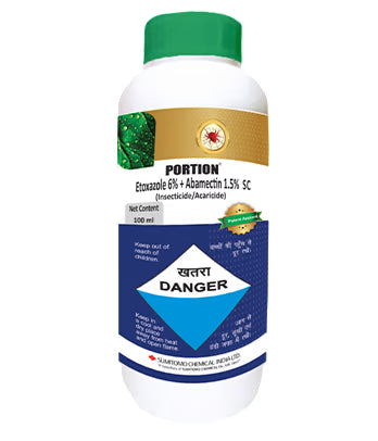 Sumitomo PORTION Etoxazole 6% + Abamectin 1.5% SC Insecticide, Effective For Control Of Mites And Sucking Pests In Crops