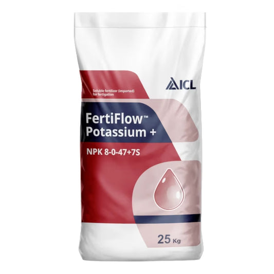 ICL NPK 08:00:47+7S FertiFlow Potassium Fertilizer, Increased Crop Yield and Quality