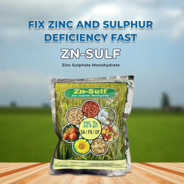 Aries Zn Sulf, Zinc 33% and Sulphur 15% Zinc Sulphate Monohydrate, Improves Flower and Fruit Setting