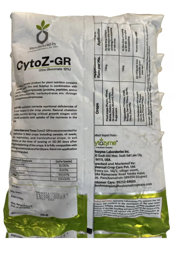 Verdesian Cytoz-GR Micronutrient Fertilizer, Improves Soil Health and Promotes Uniform Plant Growth