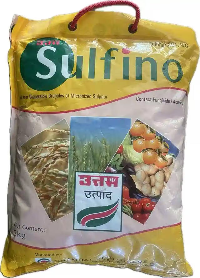 Uttam Sulfino Sulphur 80% WG Fungicide, Recommended For The Control Of Powdery Mildew