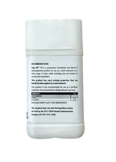 Verdesian Take Off ST Seed Treatment, Use For Rice, Wheat, Cotton, Canola, Sugar Beets, Soybeans and Corn