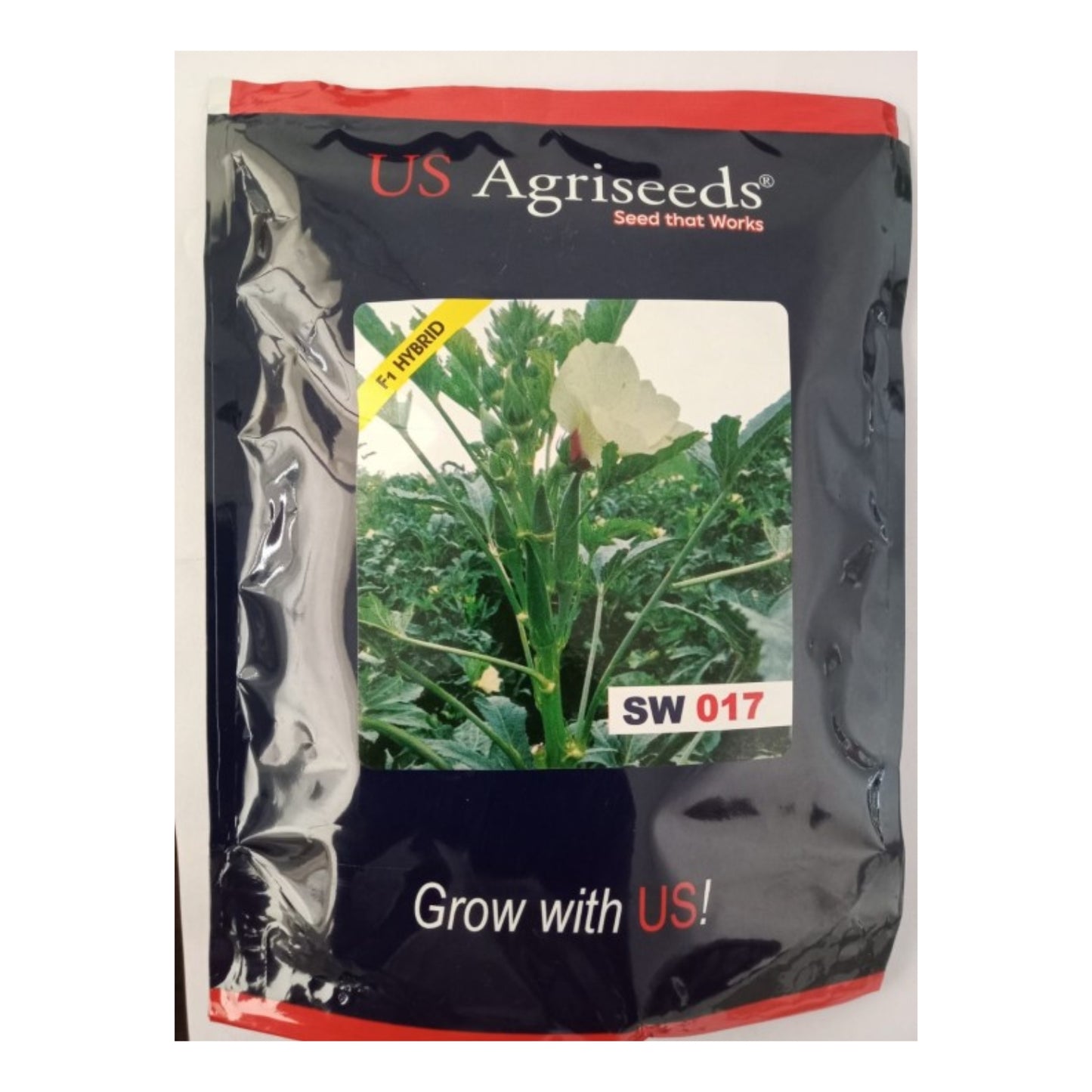 US Agriseeds SW 017 Okra Bhindi Seeds , High Yield And Good Fruit Weight